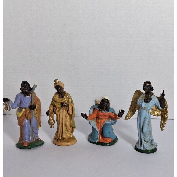 "Lot of 4" Western Germany 6" Nativity Figurines Ceramic Vintage Christmas Decor - Picture 1 of 11
